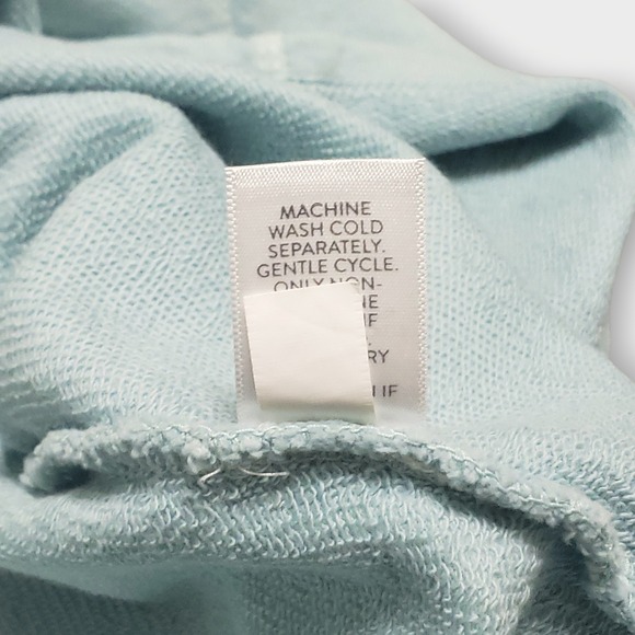 Pure Jill French Terry Organic Cotton Sweatshirt Teal Green Tie Dye XL Tall - Picture 7 of 10